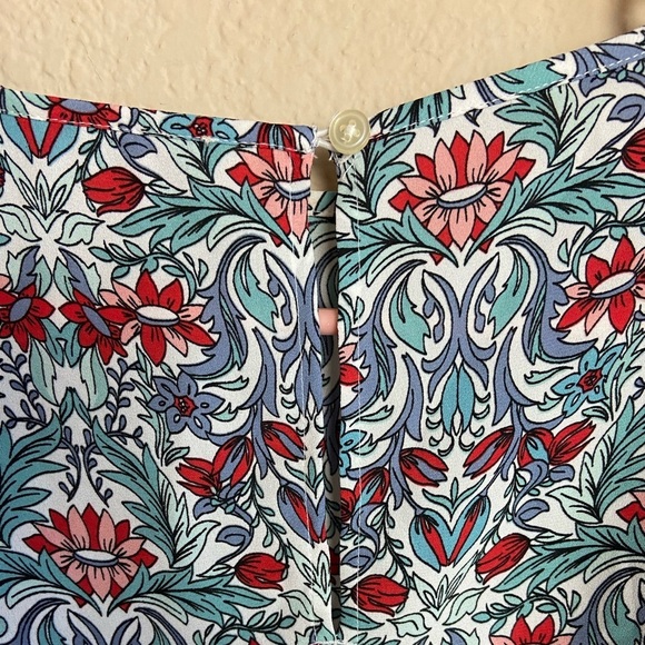 Ruffle Flutter Sleeve Top Red Pink Blue Purple Green White - Picture 7 of 11